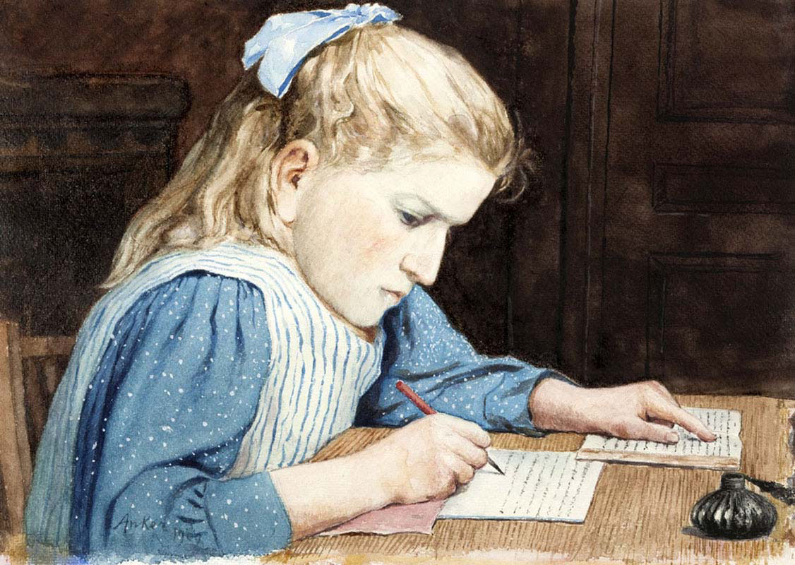 Girls with their Homework 